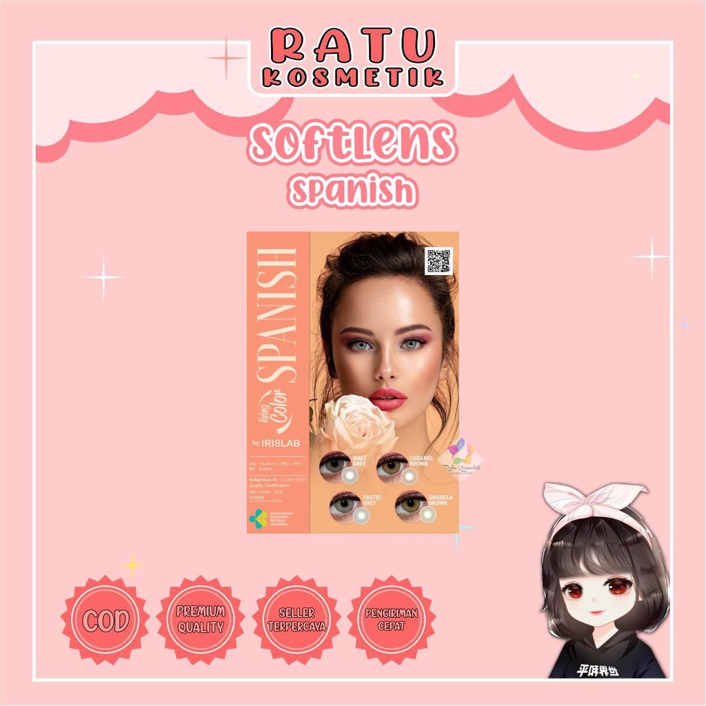 ❤ RATU ❤ Softlens Spanish By Living Color Irislab Diameter 14.4mm | Spanis Soflens Normal | Soflen Lensa Kontak