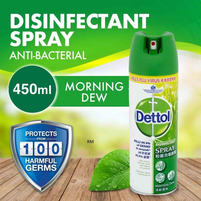 

DESINFEKTAN SPRAY / DETTOL DISINFECTAN MORNING DEW HIJAU 450ML