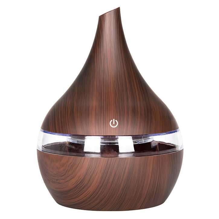 Air Humidifier Ultrasonic Wood Grain 300ml Taffware - Humi aK-H98