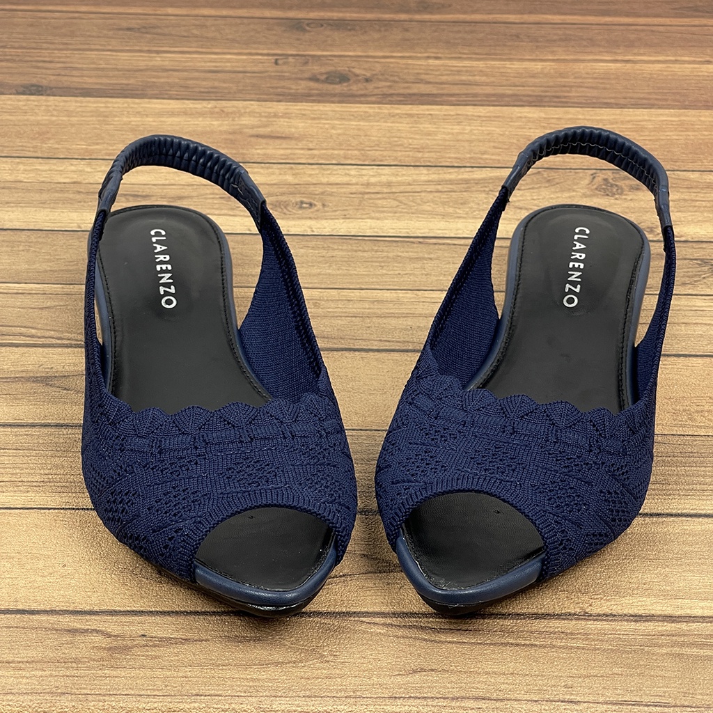 Sandal Wanita Lesya Slip On Mules Upper Rajut Import JD01~ CLARENZO
