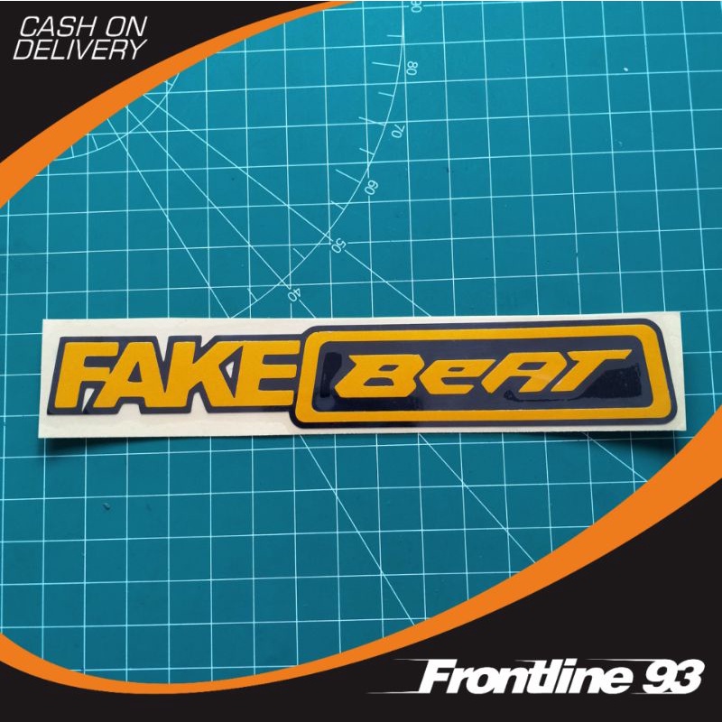 Cetak Sticker Cutting Logo Fake Beat Custom Stiker Cutting Racing Motor Mobil Helm