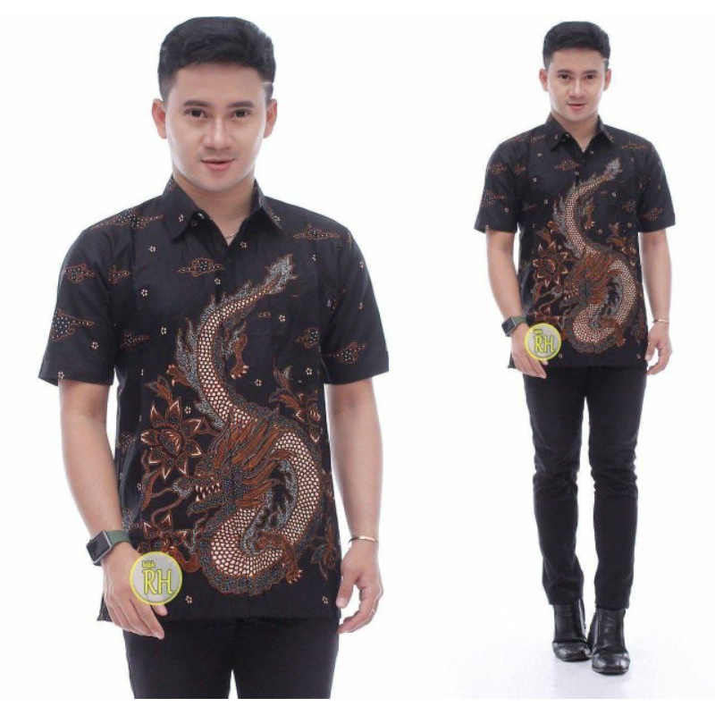 Hem batik lengan pendek size jumbo M L XL XXL 3XL 4XL 5XL