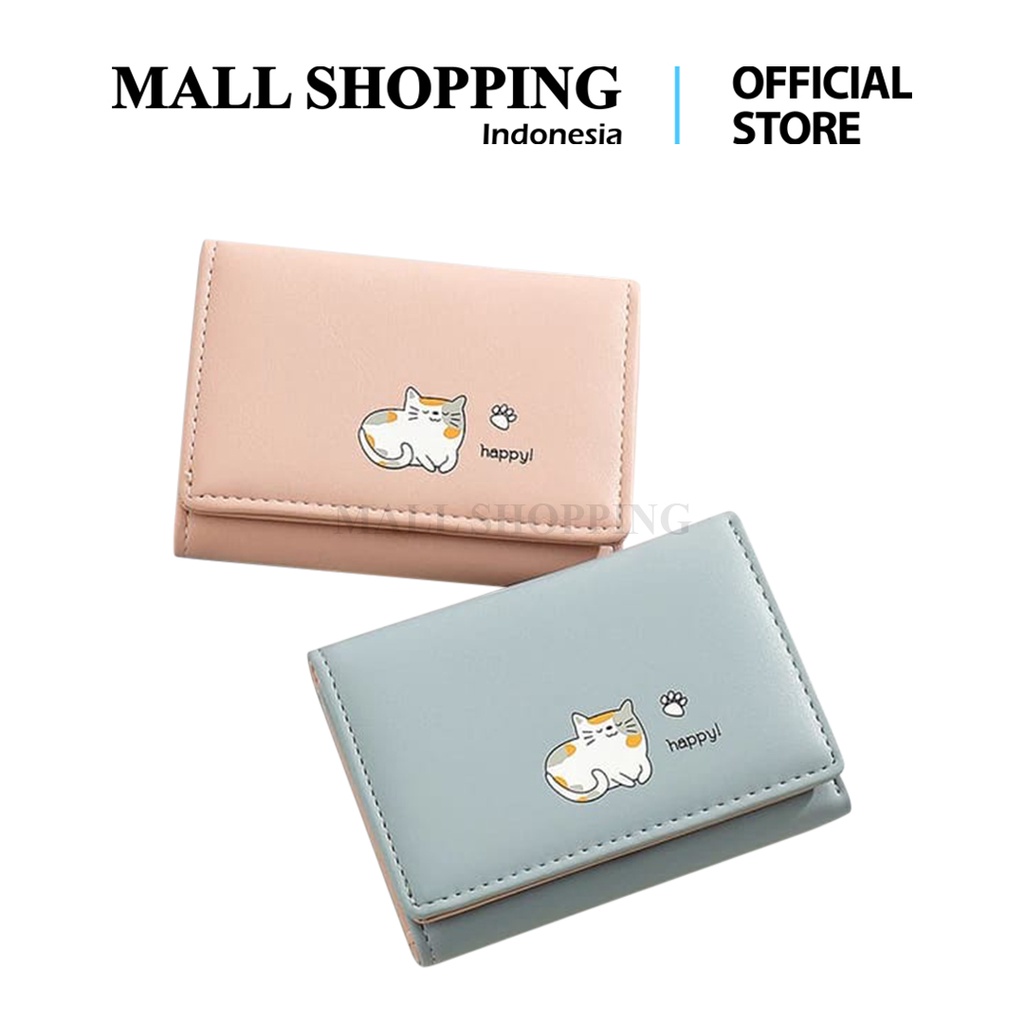 (COD) Dompet Lipat Mini Wanita Motif Animal Cute Fashion Dompet Wanita MALL SHOPPING