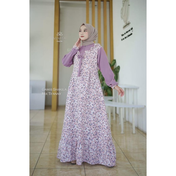 Dress + BLEZZER blaze blezer RANITIA kotak kotak MUSLIM FASHION WANITA BAJU SYAR'I HIJAB