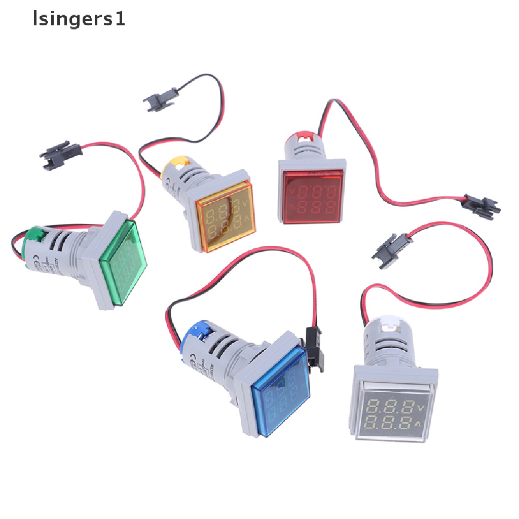 (lsingers1) Voltmeter / Ammeter Digital LED Dual Display AC 60-500V 0-100A