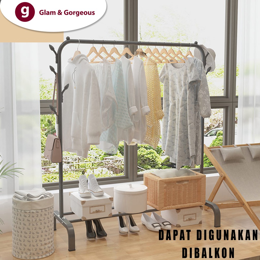 Rak Gantungan Baju Jemuran Pakaian Minimalis Stand Hanger GHR006