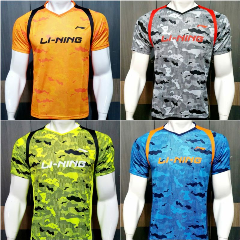 [L3033AX] Kaos Baju Lining Li-Ning Import Premium Badminton Bulutangkis Tenis Meja Pingpong Lari Gym