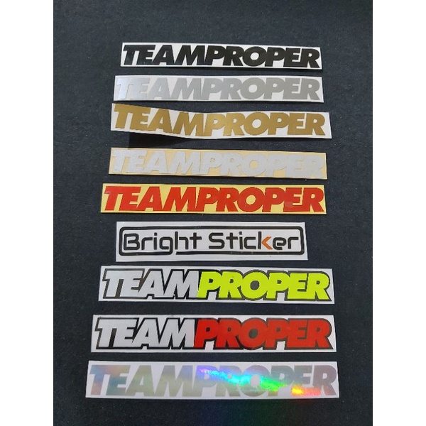 STICKER TEAMPROPER CUTTING