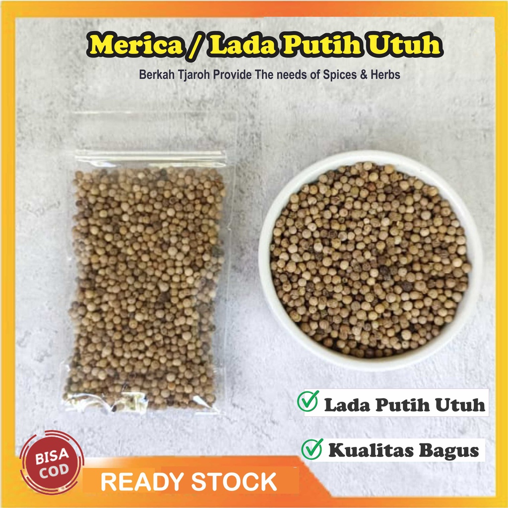 

Merica Butir Lada Putih White Pepper Kualitas Bagus 100gram