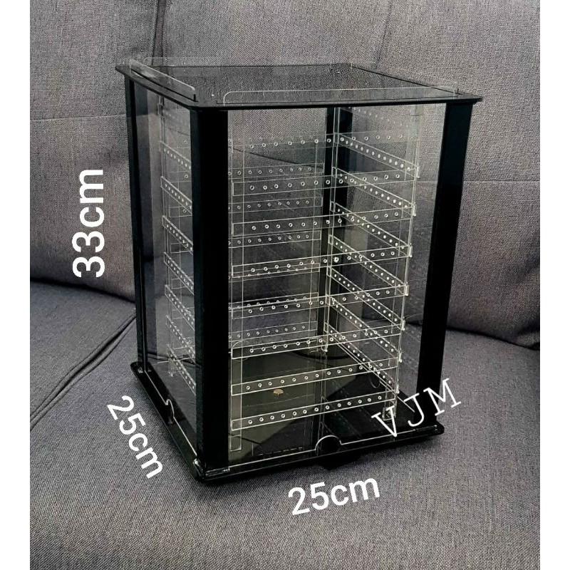 acrylic display anting/giwang/tempat anting akrilik putar 360° 4D/jawelry organizer display