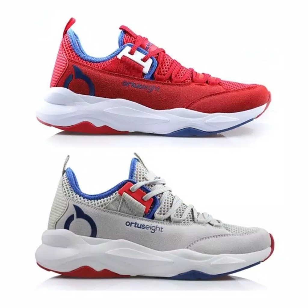 sepatu running ortuseight original new COLOSUS grey navy offwhite