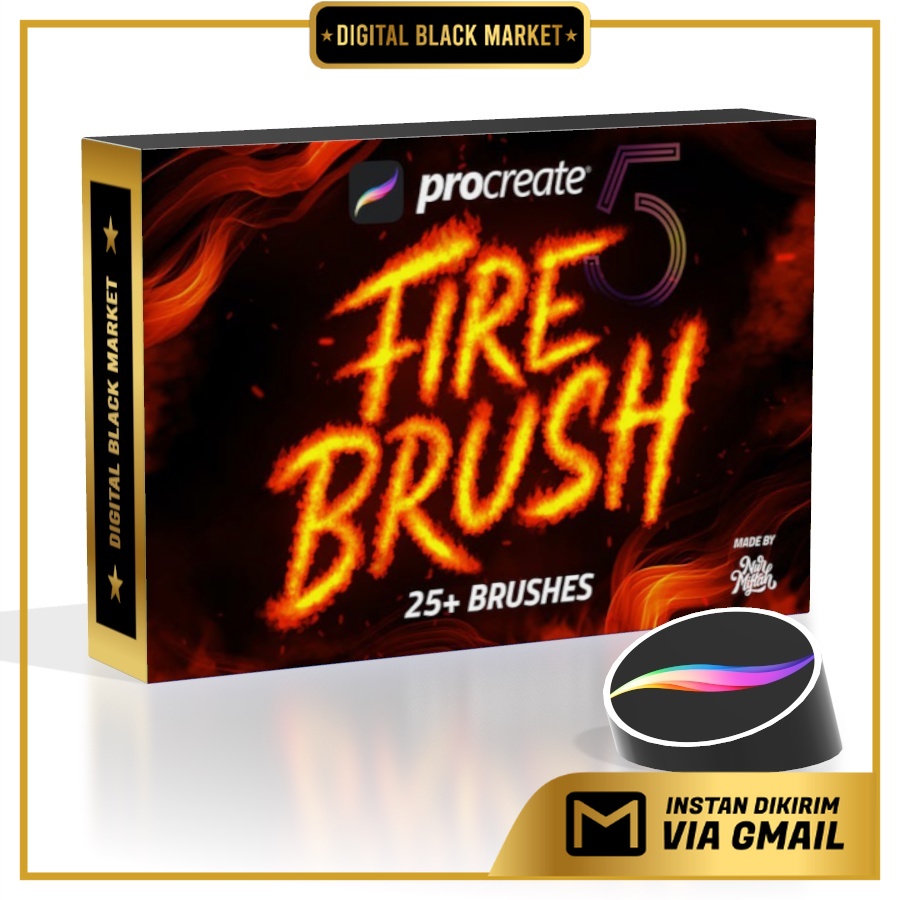 - Procreate Fire Brush