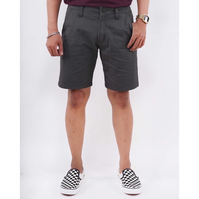 charcoal chino shorts