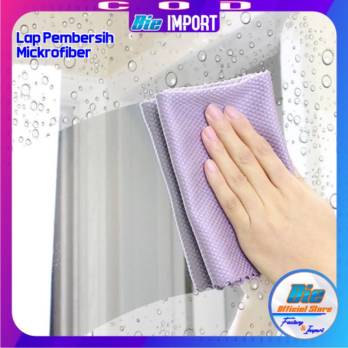 Kain Lap Cermin &amp; Peralatan Dapur Mikrofiber Serbaguna Premium Impor Best Seller