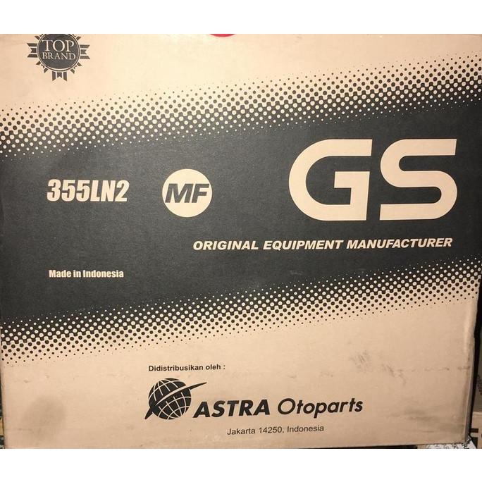 Accu GS astra 355LN2 12V 60Ah Fortuner Bensin 2016 up -62360 jasutr4m Kualitas Baik