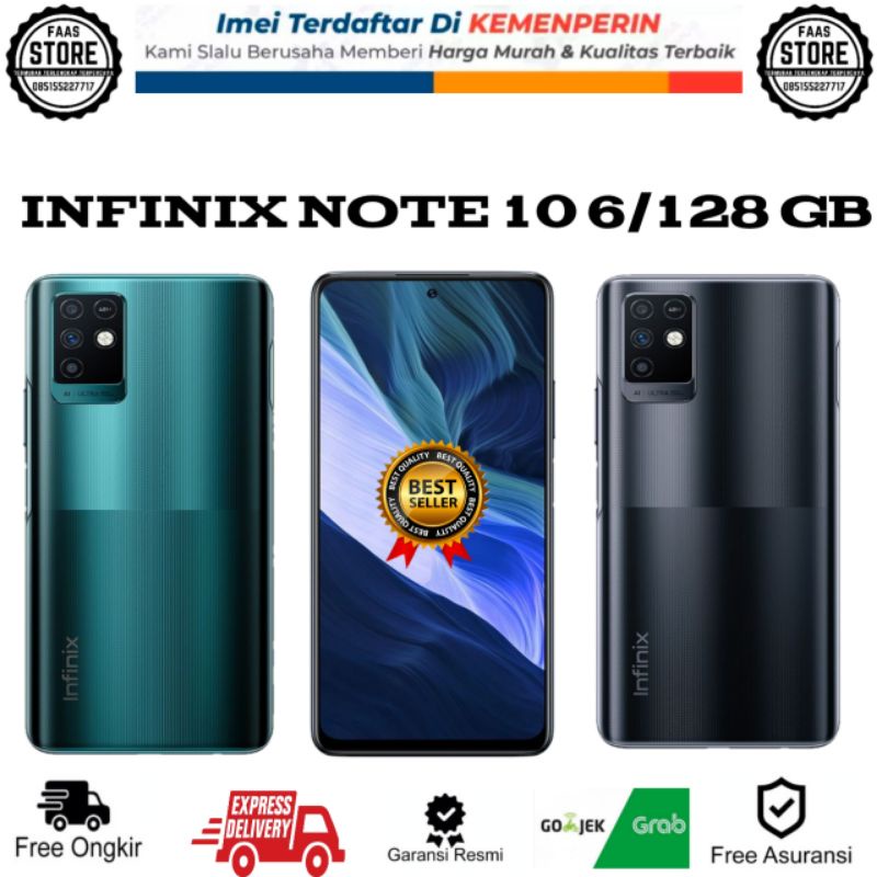 Infinix Note 10 Ram 6/128 gb Helio G85 48MP Garansi Resmi