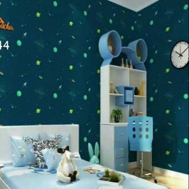 Wallpaper dinding interior berkualitas premium awan roket5