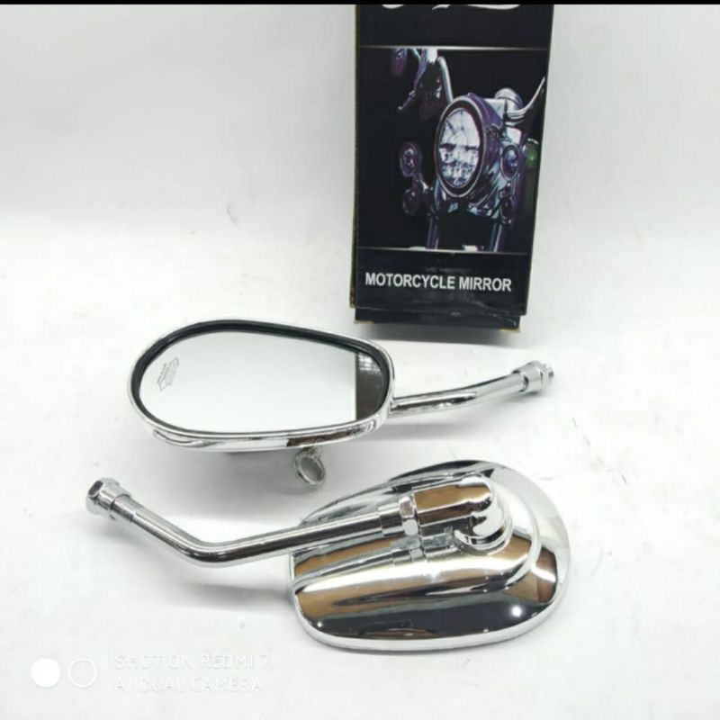 Spion Oval Crome Honda Kaca Putih