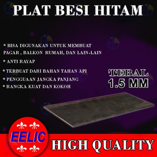 EELIC PLT H1 5MM  PLAT  HITAM BESI  BAJA 30X30CM TEBAL 1 5 MM  