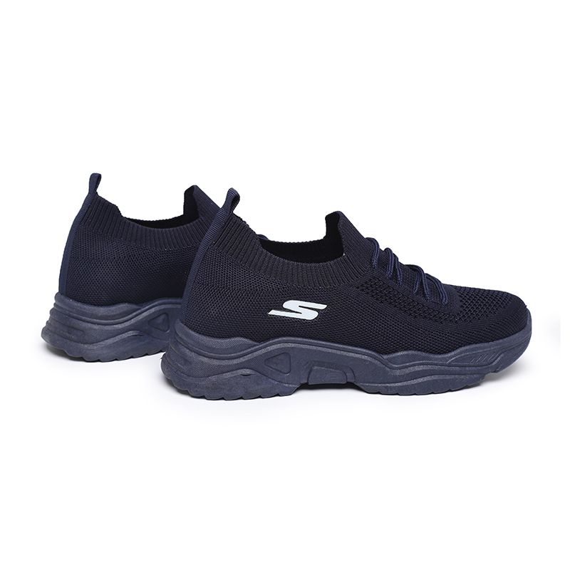 [GROSIR][COD] SEVEN_DAY SEPATU RAJUT WANITA SLIP ON SNEAKERS TANPA TALI SPORT SHOES FZ-F26 NAVY