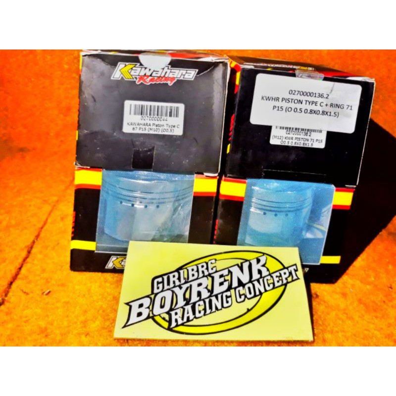 PISTON KIT SEHER SEKER SET RING PEN DIAMETER 67 PIN 15 TYPE-C KAWAHARA - BOYRENK RACING