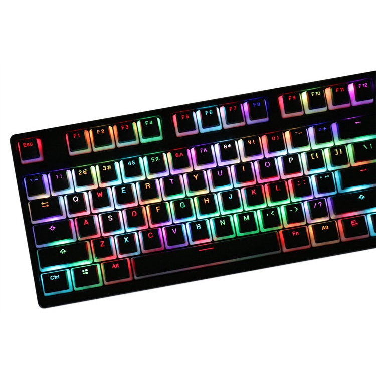 117 keys PBT Pudding Keycaps Transparent Backlit Keycap For Mechanical Keyboard fit 61/64/68/71//84/87/96/100/104keys