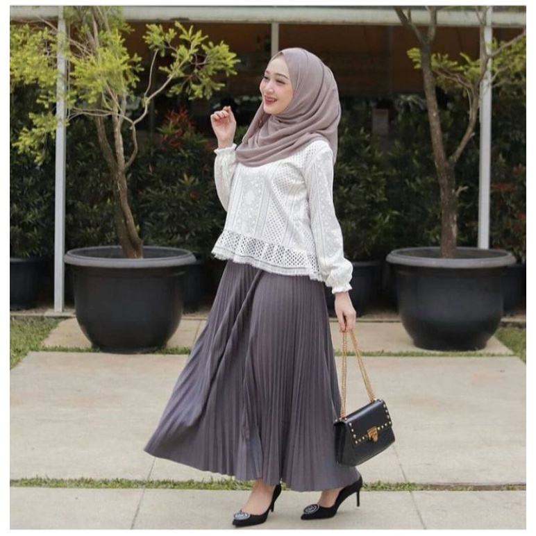 Rok plisket premium // rok plisket panjang wanita