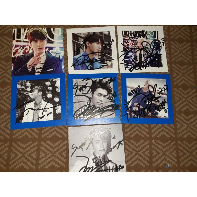Postcard Signed Super Junior Donghae Siwon Kyuhyun Yesung