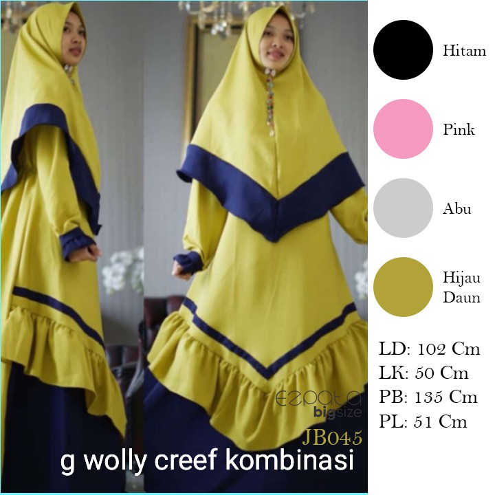 Gamis Syar I Polos Kekinian Baju Muslim Mayung Pesta Lemon Shopee Indonesia