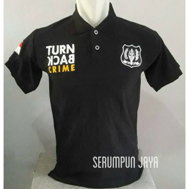 KAOS SECURITY TURN BACK CRIME - KAOS TBC SECURITY - KAOS KERAH TBC SECURITY LOGO PUTIH FULL BORDIR