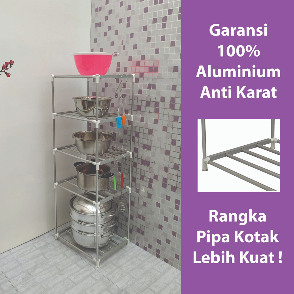 RAK DAPUR PANCI WAJAN / RAK TOILET EMBER BASKOM SERBAGUNA 3-2 SUSUN