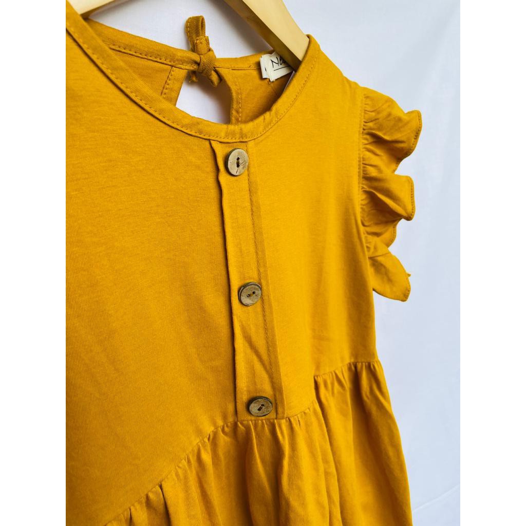 Dress Anak Lily Warna Mustard Dress Anak Murah Neeca Kiddos Size 1-5 Tahun