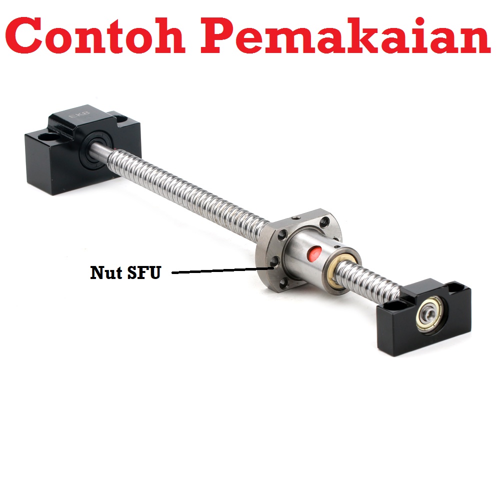 [HAEBOT] Nut Ballscrew SFU2005 Ball screw SFU2005-3 2005 Router Milling CNC Mesin Presisi 20mm Pitch 5mm Industri Otomasi