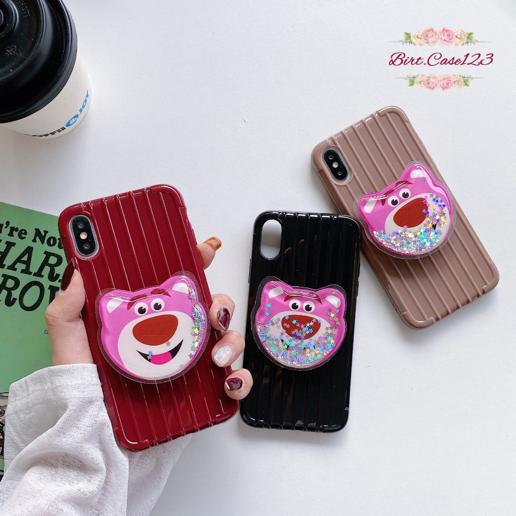 casing popsocket glitter luggage koper iphone 6 6+ 7 7+ 8+ x xs max 11 5,8 6,1 6,5 alltype BC1014