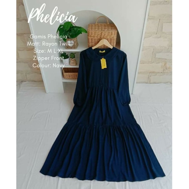 Gamis Rayon Twill Ori tebal premium polos branded matahari Fulltag