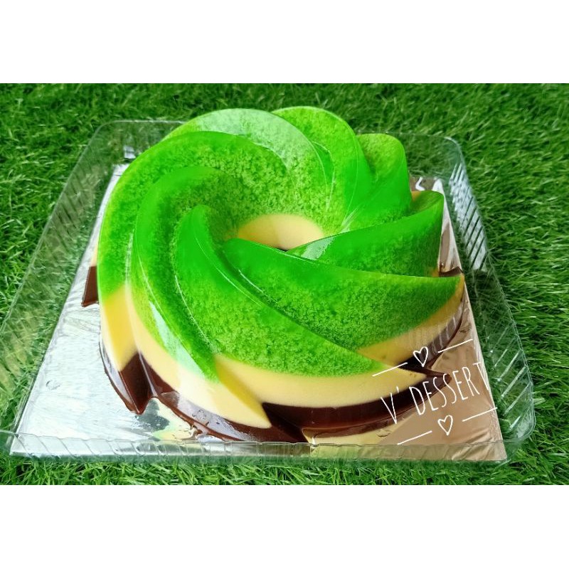 

Puding Lumut Mentega Coklat / Vla Vanila