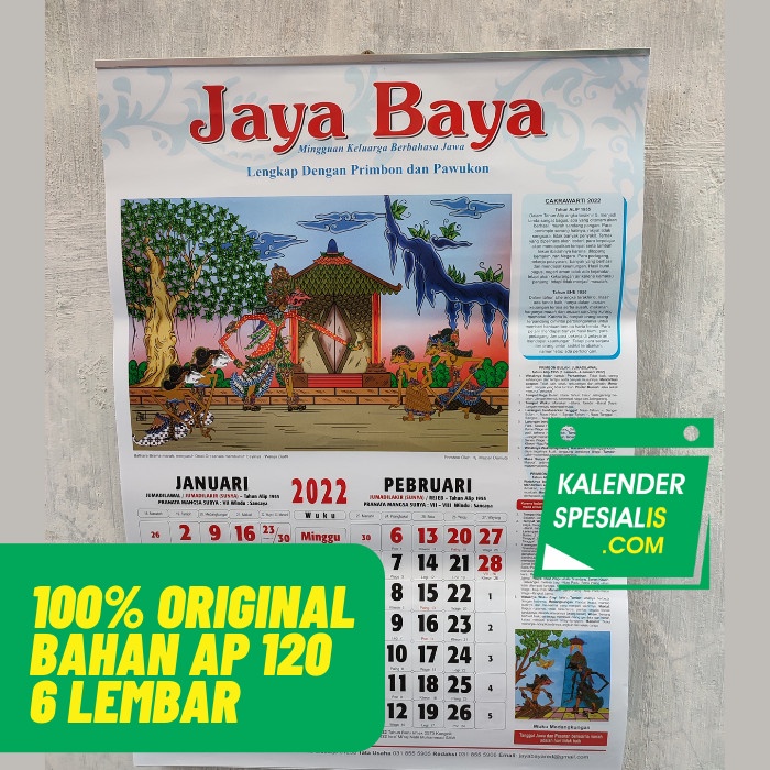 

Silahkan Order]KALENDER JAYABAYA 2022 - KALENDER JOYOBOYO 2022