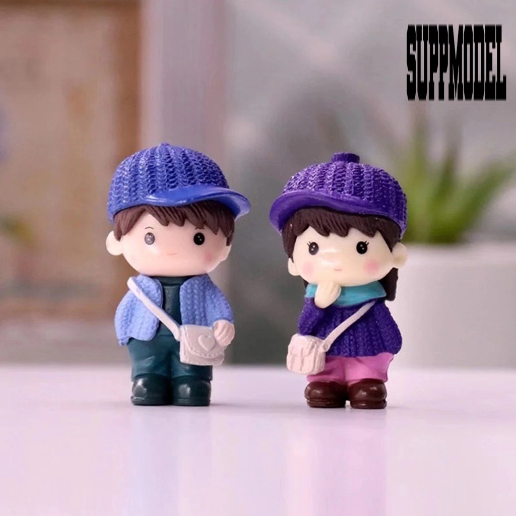 Suppmodel 4Pcs / Set Mainan Miniatur Figurin Boneka Bonsai Untuk Koleksi / Hadiah