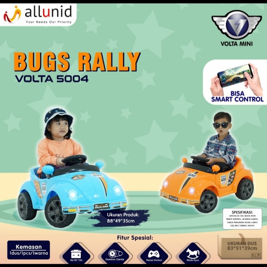 VOLTA CLASSY 5004 MOBIL AKI MINI COOPER MAINAN ANAK / MOBIL AKI