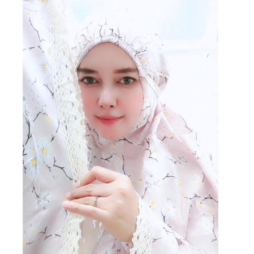 [CLL. 995708] MUKENA RAYON DEWASA MOTIF BUNGA MELATI RENDA KECIL MURAH/ MUKENA RAYON PREMIUM