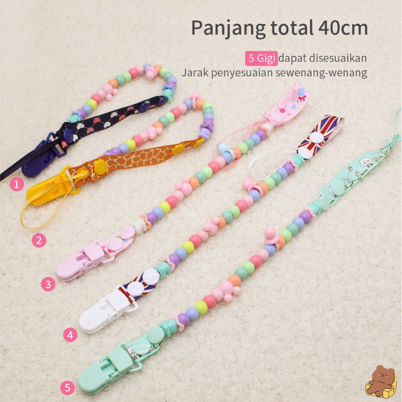 Pacifier&amp;Teether Clipper/Pacifier Holder Chain/Tali Gantungan Empeng POLOS /Klip Rantai