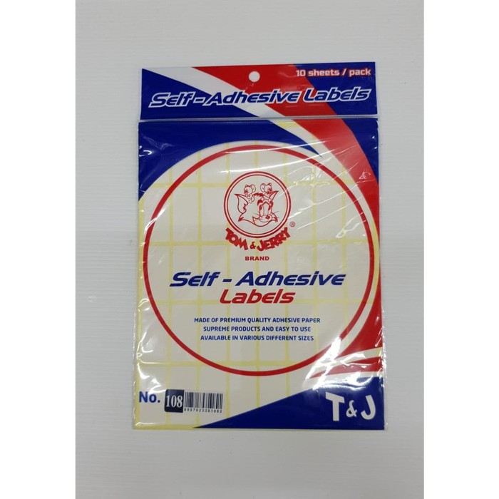 

LABEL STICKER TOM & JERRY NO 108 PER PAD 10 LEMBAR