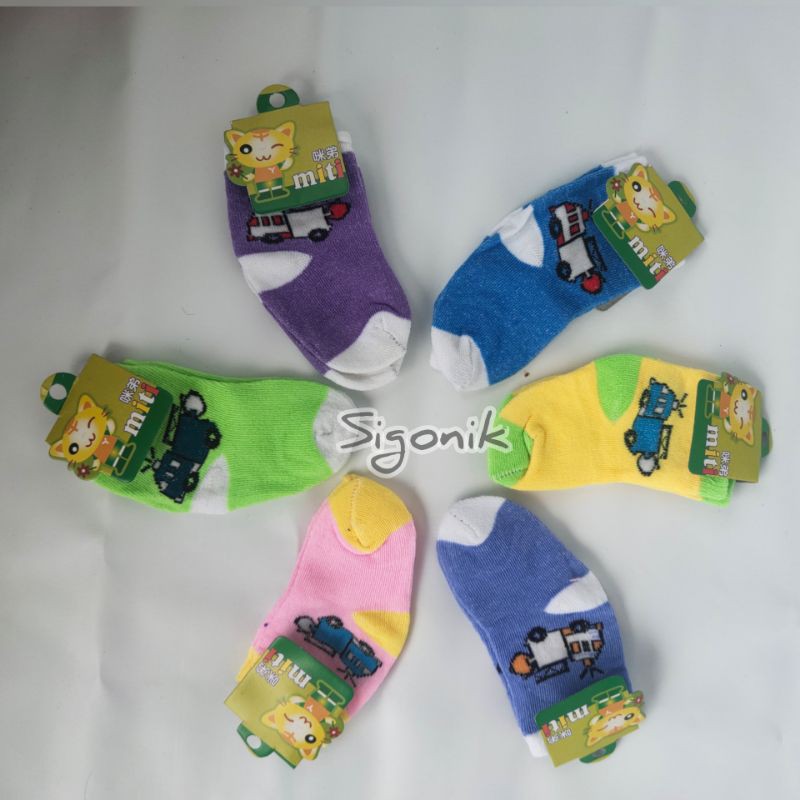 Kaos Kaki Pendek Miti Bayi Baru Lahir (Harga 1 Lusin : 12 pasang) New Born 0-12 Bulan Murah Kado