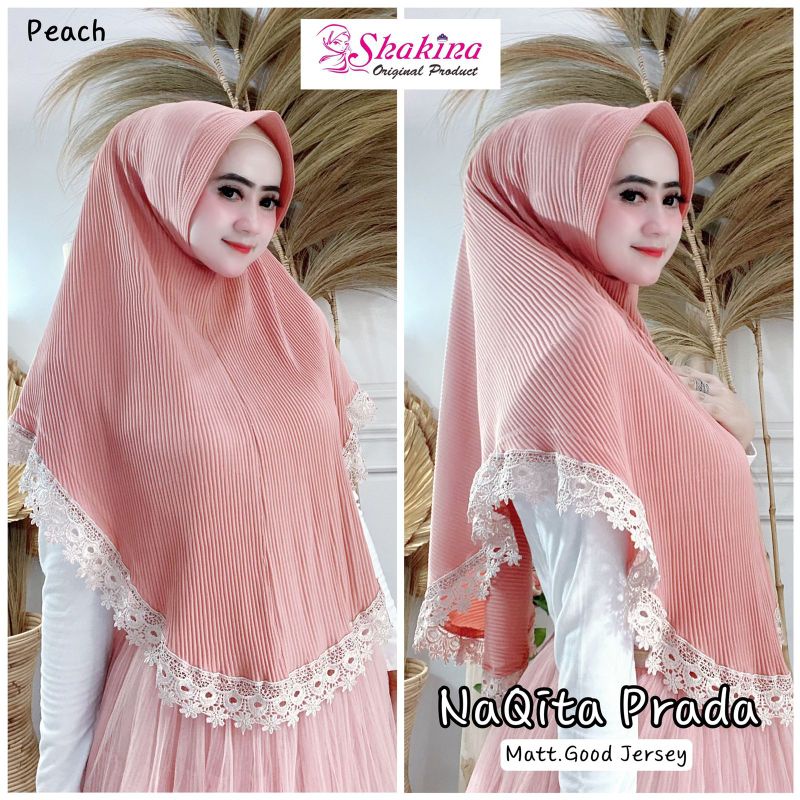 Jilbab Syria Naqita Prada Plisket Ori Shakina Hijab