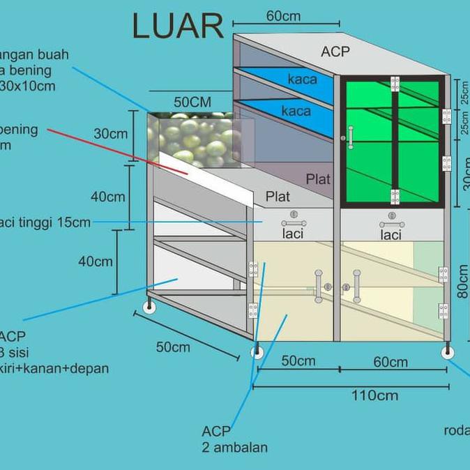 Meja&Etalase Jus Minimalis <