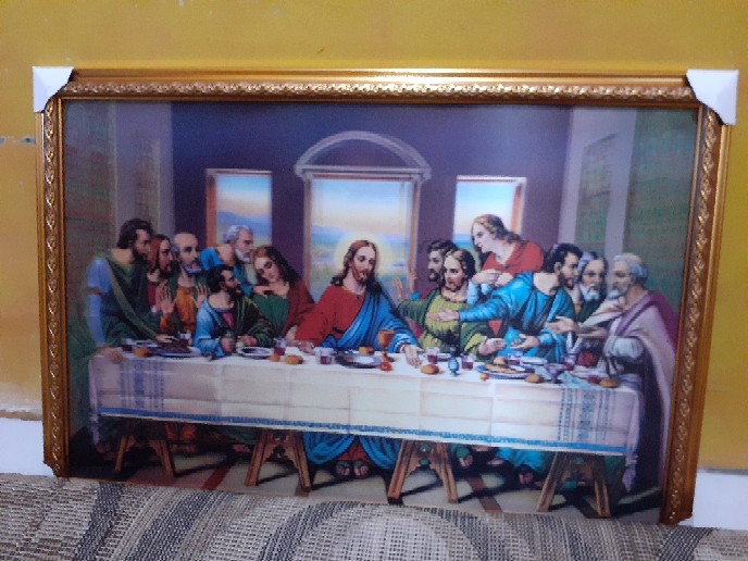 Lukisan 3 Dimensi Perjamuan Kudus Ukuran 40x60cm Shopee Indonesia