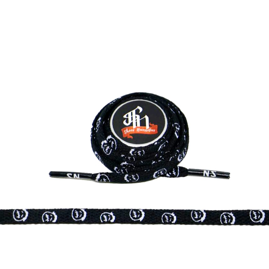 BLACK / SMILEY FACE by Travis Scott - Tali Sepatu - Shoelaces - Laces 100CM &amp; 125CM