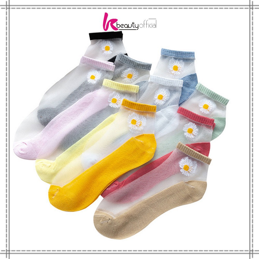 KB-P32-33 Kaos Kaki Dewasa Pendek Kaus Kaki Wanita Pria Motif Brown / Kaos Kaki Ankle Korea Daisy-4