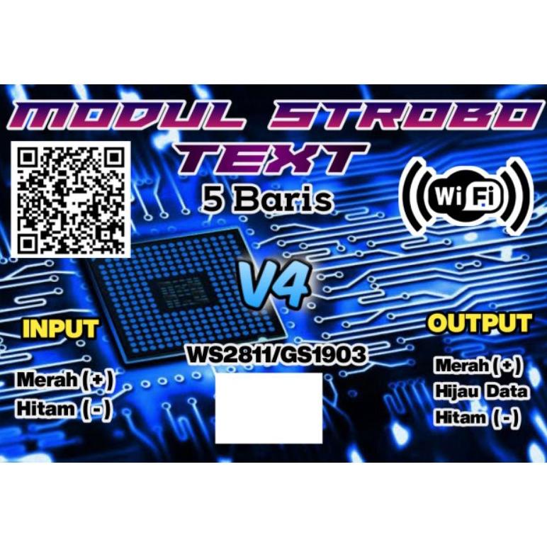 Modul Strobo Text 5 Baris Versi 4 Wifi