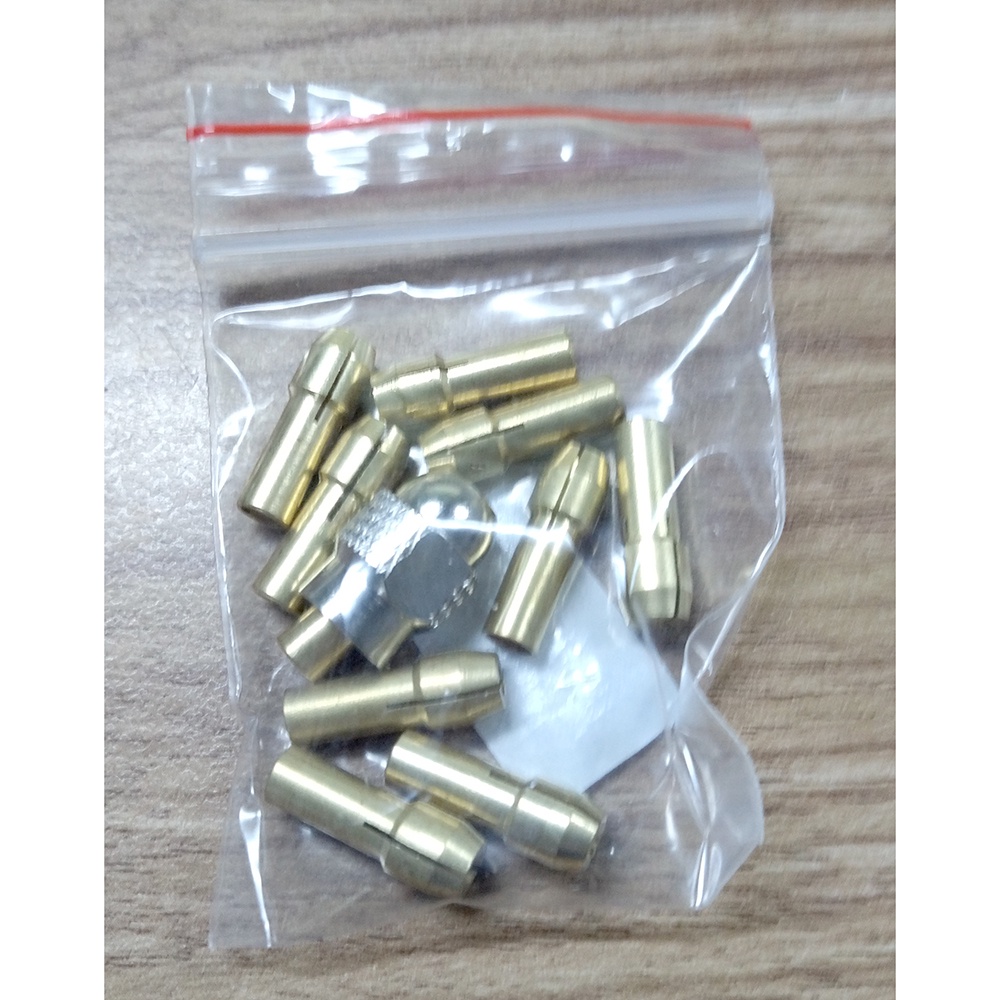 Taffware Chuck Mata Bor Drill Brass Collet 11 PCS - DMPJ-31 - Golden